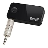 Breett Bluetooth Transmitter, Bluetooth 3.0 Sender Tragbare Audio-Musik-Streaming-Empfänger-Adapter mit Freisprechfunktion und 3,5mm Stereo-Ausgang