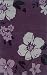 8' x 10' Area Rug Flowers Pattern in Eggplant and Ivory