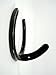 Black Gloss Western Single Horseshoe Hook for the Wall w/token