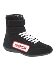 Automotive Alt: Simpson Racing 28130BK The Hightop Black Size 13 SFI Approved Driving Shoes - Simpson Racing