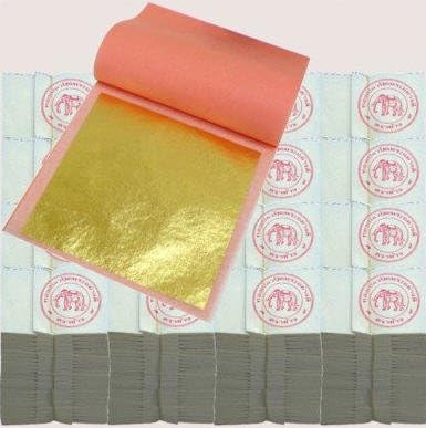 200 Sheets Gold Leaf-24 K Pure Gold Guaranteed Edible & Face
