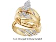 10k Yellow Gold Genuine 0.32 Ctw. Diamond Engagement Bridal Set " Special Sale "