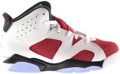 Air Jordan Retro 6 BP Little Kids Shoes White/Carmine-Black 384666-160