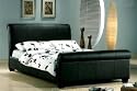 Brand new Oakdale 4FT  6 Black sleigh leather bed
