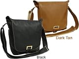 Amerileather Flapover Cross-Body Messenger Bag