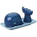 Nantucket Floating Whale Salt and Pepper Shaker Set