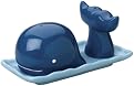 Nantucket Floating Whale Salt and Pepper Shaker Set