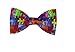 Men's Puzzle Pieces Clip On Cotton Bow Tie Bowtie by amy2004marie