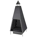 Terrassenkamin Terrassenofen Pyramide mit Auffangteller und Gitter