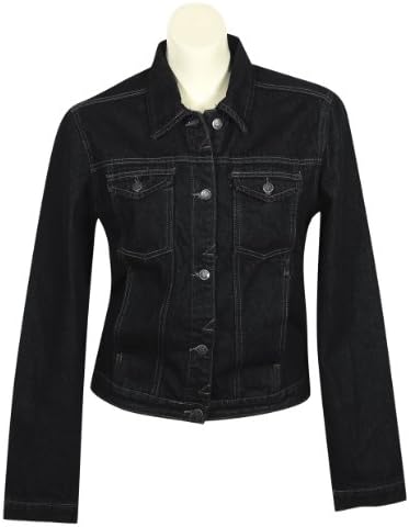 Plus Size Black Denim Jacket --Size: 2x Color: Black