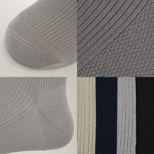 （ナイガイ コンセプト）NAIGAI concept 涼感さらさらビジネスソックス（強撚綿使用）リブ無地・クルー紳士靴下
