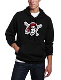 MLB Men's Pittsburgh Pirates Suede Tek Long Sleeve Hooded Fleece Pullover (Black, Large)