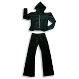 Rubbies - Girls Long Sleeve Hooded Pant Set, Black