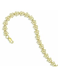 Genuine 14K Yellow Gold Plumeria Bracelet 7 Inches 3 Grams Of Gold 100% Satisfaction Guaranteed.
