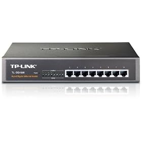 TP-Link 8-Port Gigabit Switch in 1U Rack-Mountable Steel Case