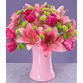 Flowers - Pink Crush Flower Bouquet with Vase
