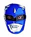 Disguise Men's Sabans Mighty Morphin Power Blue Ranger Vacuform Mask Costume Accessory