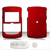 RUBBER Feel Red Hard Cover Case (with DETACHABLE BELT CLIP) For RIM BlackBerry 8800 8830 Snap-on
