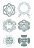 Wallmonkeys Peel and Stick Wall Decals - Rosettes Vector - Removable Graphic