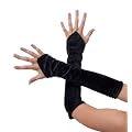 Samt Armsstulpen Stulpen Handw�rmer Goth Hippie Boho mit Gl�ckchen
