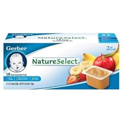 Gerber 2nd Foods Assorted Fruit Apple, Banana, Apple Strawberry banana 18-count, 3.5oz Ounce Tubs