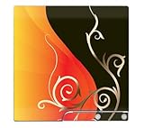 Orange and Black Swirl Skin for Sony Playstation 3 Slim Console