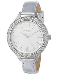 Caravelle New York Womens 43L167 Analog Display Japanese Quartz Silver Watch