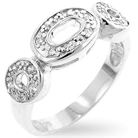 WOMEN'S RINGS STERLING SILVER and VERMEIL W CLEAR CZ - Etienne Alders' SIMPLICITY