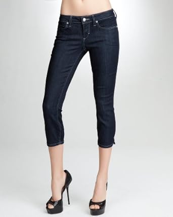bebe Signature Skinny Slit Crop Jean bebe Signature Skinny Slit Crop Jean