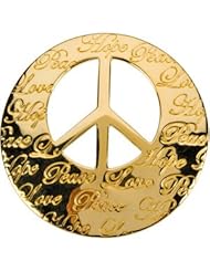 Hope, Life, Peace, Love Engraved Pendant 14K Yellow 30.25X29.75 mm