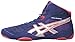 ASICS Men's Snapdown Wrestling Shoe, Navy/Silver/Red, 8.5 M US