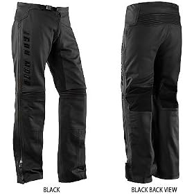Icon Automag Men's Leather Sports Bike Motorcycle Pants - Color: Black, Size: 36