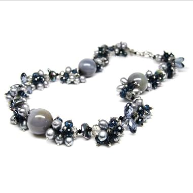 HinsonGayle Artisan Collection "Azura" Silver Cultured Pearl Necklace