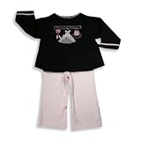 Austin & Ashley - Toddler Girls Long Sleeve Pant Set, Black, Pink