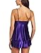 Seven Til Midnight Women's Enchanting 2 Piece Lace Trim Cami Set, Purple, Medium