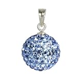 SilberDream Glitzer Anh�nger Swarovski Kristalle blau SHINY Silber Kettenanh�nger mit Glitzerkristallen f�r Kette oder Halskette GSH201von "SilberDream..."