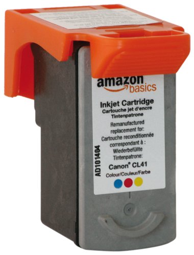 AmazonBasics wiederbefüllte Tintenpatrone als Ersatz für Canon CL-41 mehrfarbig [Amazon Frustfreie Verpackung]