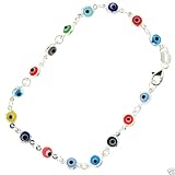 STERLING SLIVER EVIL EYE BRACELET CRYSTAL SWAROVSKI GOOD LUCK