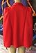 Jiujiuyi Women's Red Turn-down Collar Cape Jacket