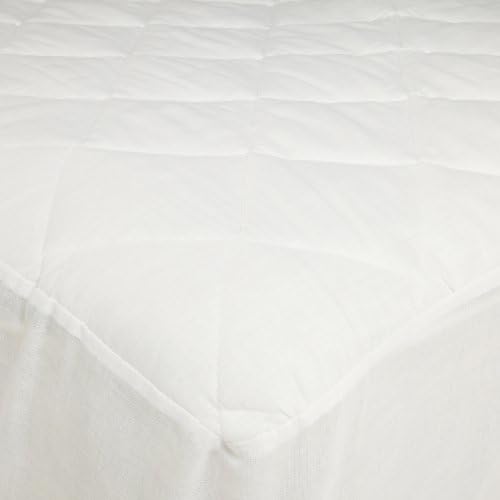 Adorable USA Made Mattress Pad with 16" Drop Skirt, Poly Cotton, Stitched Quilting, Full Size