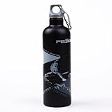 New 600ml Cycling Camping Travel Hiking Water Aluminium Bottle Canteen Black