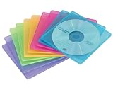 Electronics : CE CD and DVD shell cases in assorted bright colour polypropylene, PACK of 10