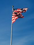 20' AEP Silver Telescoping Elite Flagpole w/ Flag