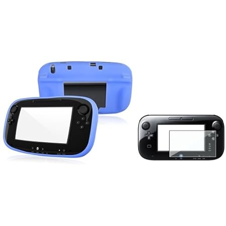 eForCity Blue Skin Case with free Reusable Screen Protector Compatible with Nintendo Wii U