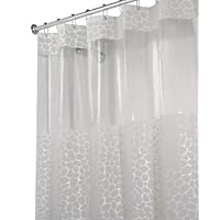 InterDesign Pebblz View EVA Stall Shower Curtain, White