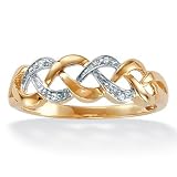 Diamond Accent 10k Gold Weave Ring