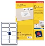 Avery J5103-25 White 135 x 38 mm Smartstamp Logo Labels [Inkjet, 250 Labels]
