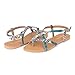 DREAM PAIRS SANDALIA Women's New Splatter Paint Strappy Gladiator Thong Flat Fashion Summer Sandals
