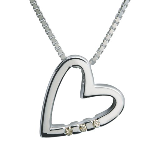 Hot Diamonds Schmuck Kette 925 Sterling Silber mit echten Diamanten DP007 Preisvergleich