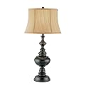 Table Lamp, Black Metal Body/Drum Fabric Shade, Type A 150W
